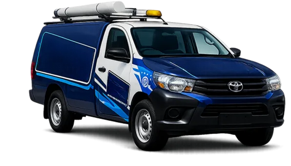 Our drain service van out on a Rookwood job