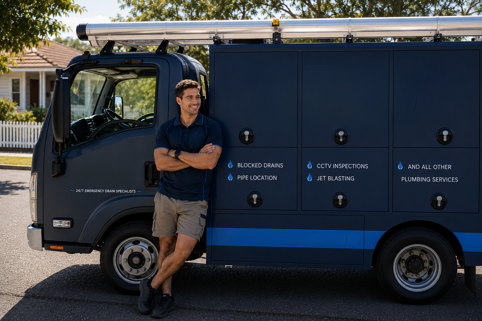 Plumber with Rookwood Blocked Drains van